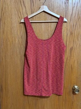 Lole Red and Orange Striped Tank Top sz xl